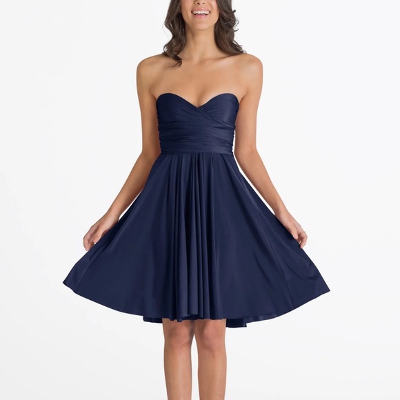 Henkaa Sakura Midi Infinity Dress in Navy - Picture 2 of 3